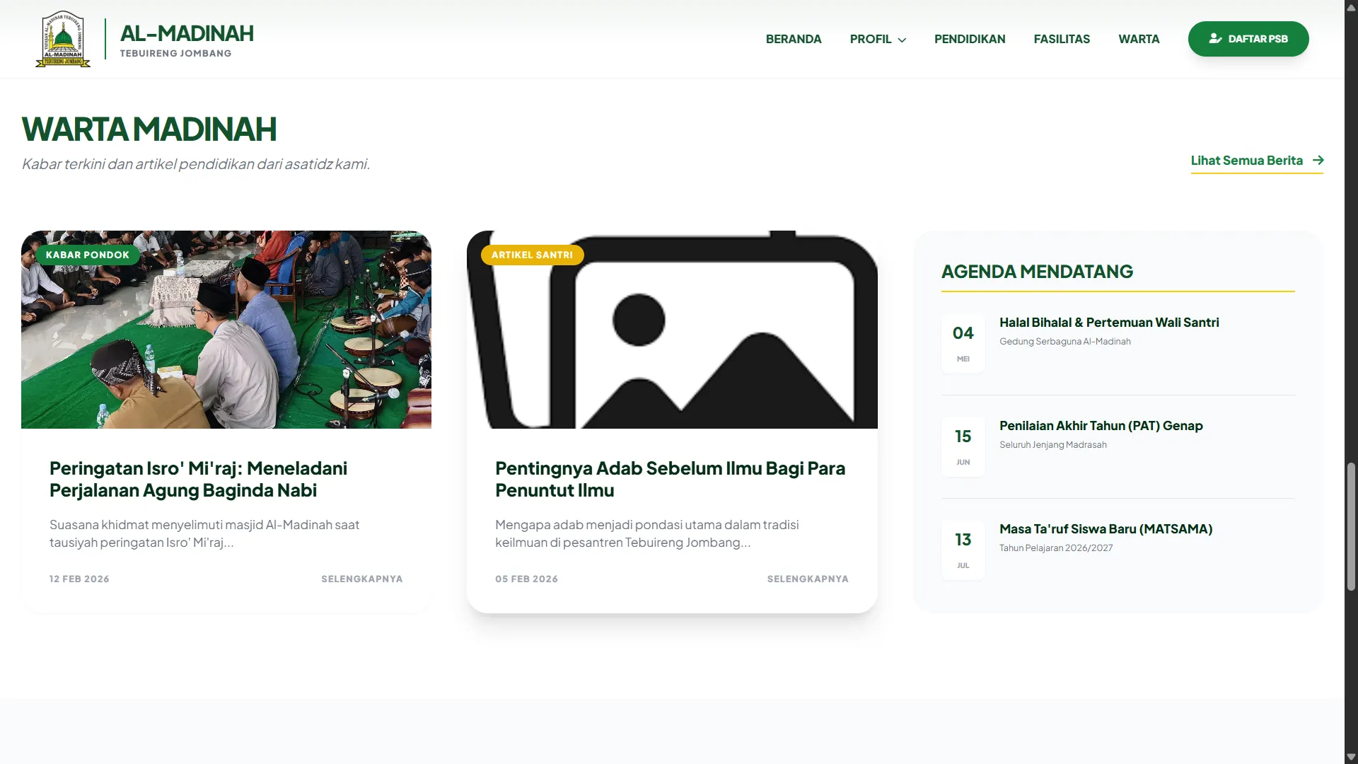 Official School Website Al-Madinah